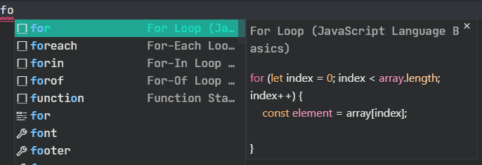 snippets in vs code