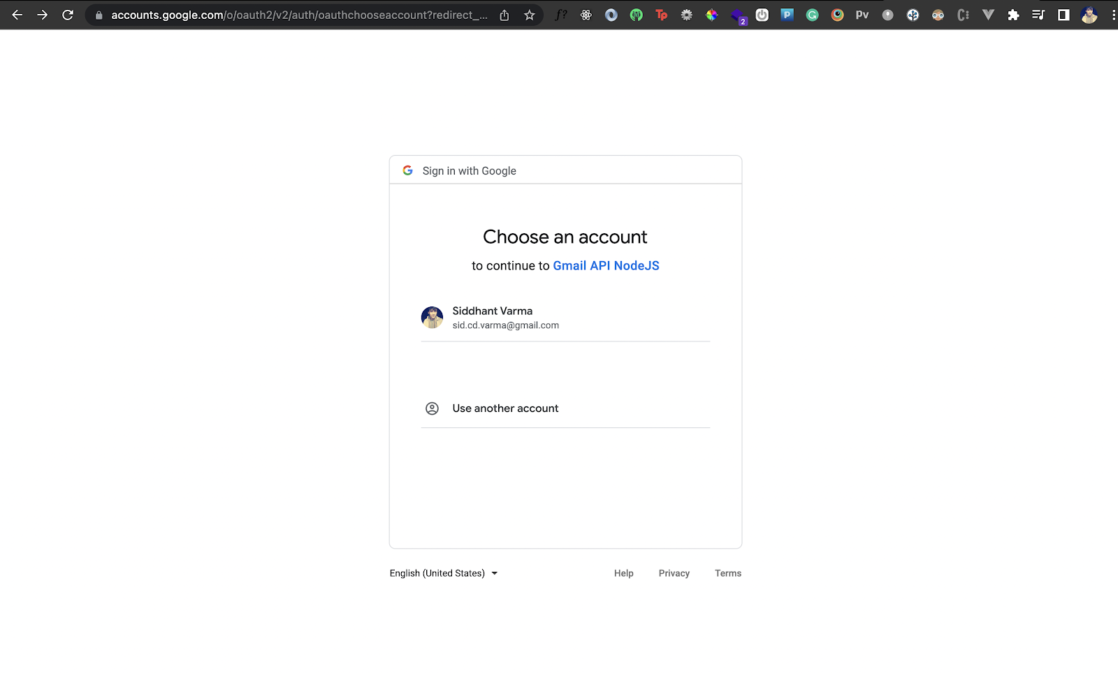 Gmail API in Node.js tutorial with-shadow