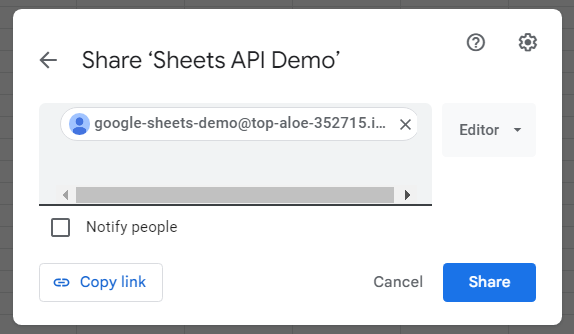 Google Sheets API Tutorial