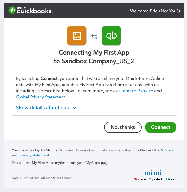 Quickbooks OAuth with-shadow